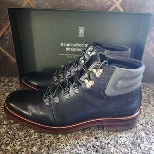Johnston & Murphy Black and Gray Hiking-Inspired Boots